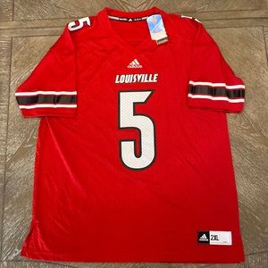Louisville Cardinals Adidas Football Jersey XXL Red 5 Teddy Bridgewater